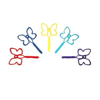 Small Butterfly Bubble Wand Assortment (5-Pack)